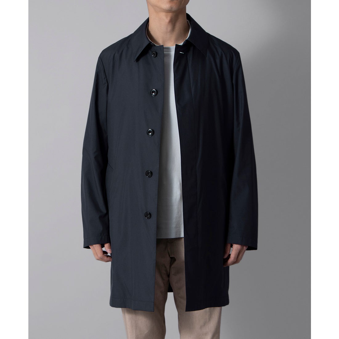 ダーバン D'URBANタイプライターコート(ミドルレングス) （ネイビー