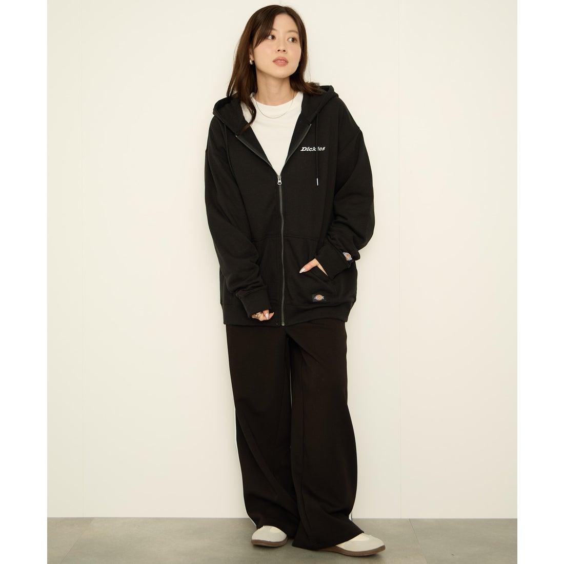 ディッキーズ Dickies 裏毛フルジップパーカー （ブラック