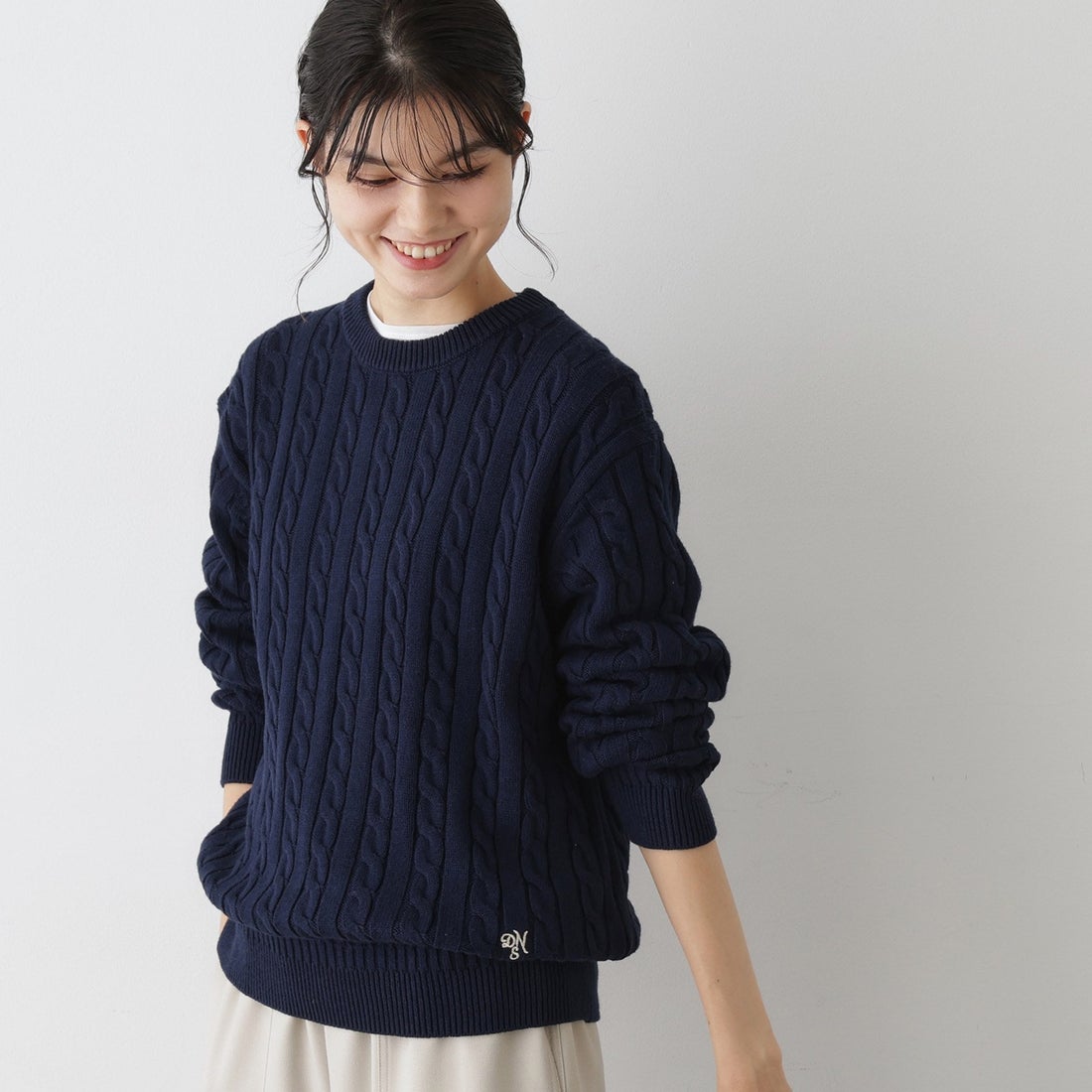 デッサン Dessin 【ユニセックス】ケーブルニット （グレー(012