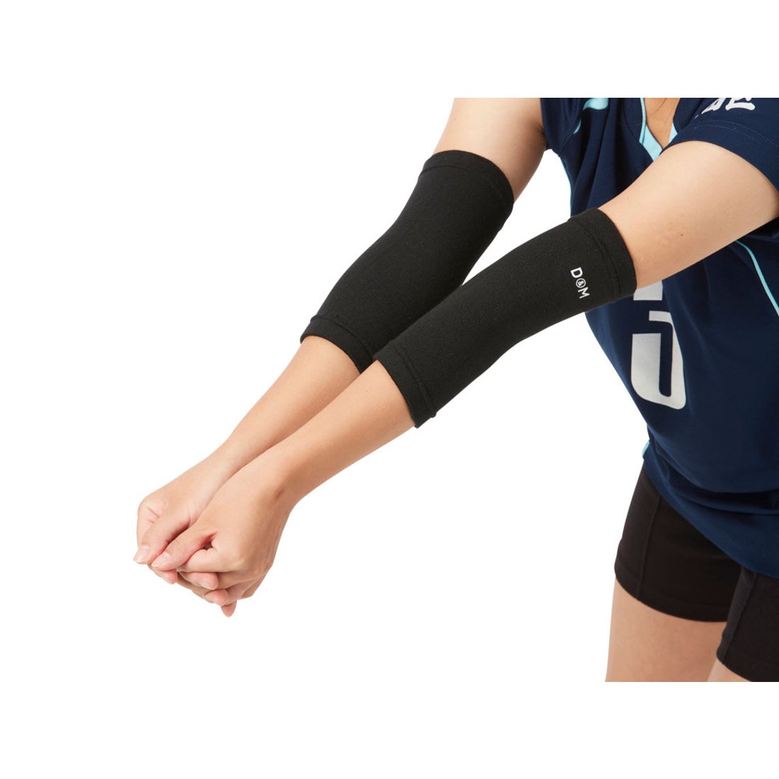 D&M パッドレスエルボーサポーター （ブラック） 720 90 バレーボール