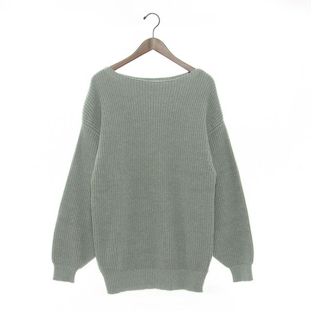 ドゥ アルシーヴ DOUX ARCHIVES 片畦ボートネックプルオーバー （GRY