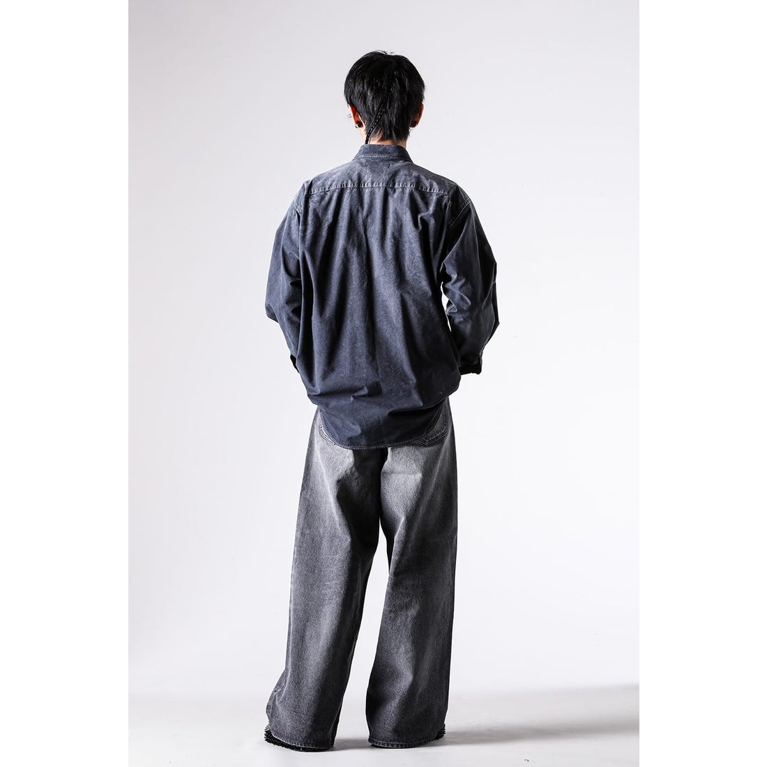 ダブレット doublet Embroidered Chain Shirt （Grey） -FASCINATE