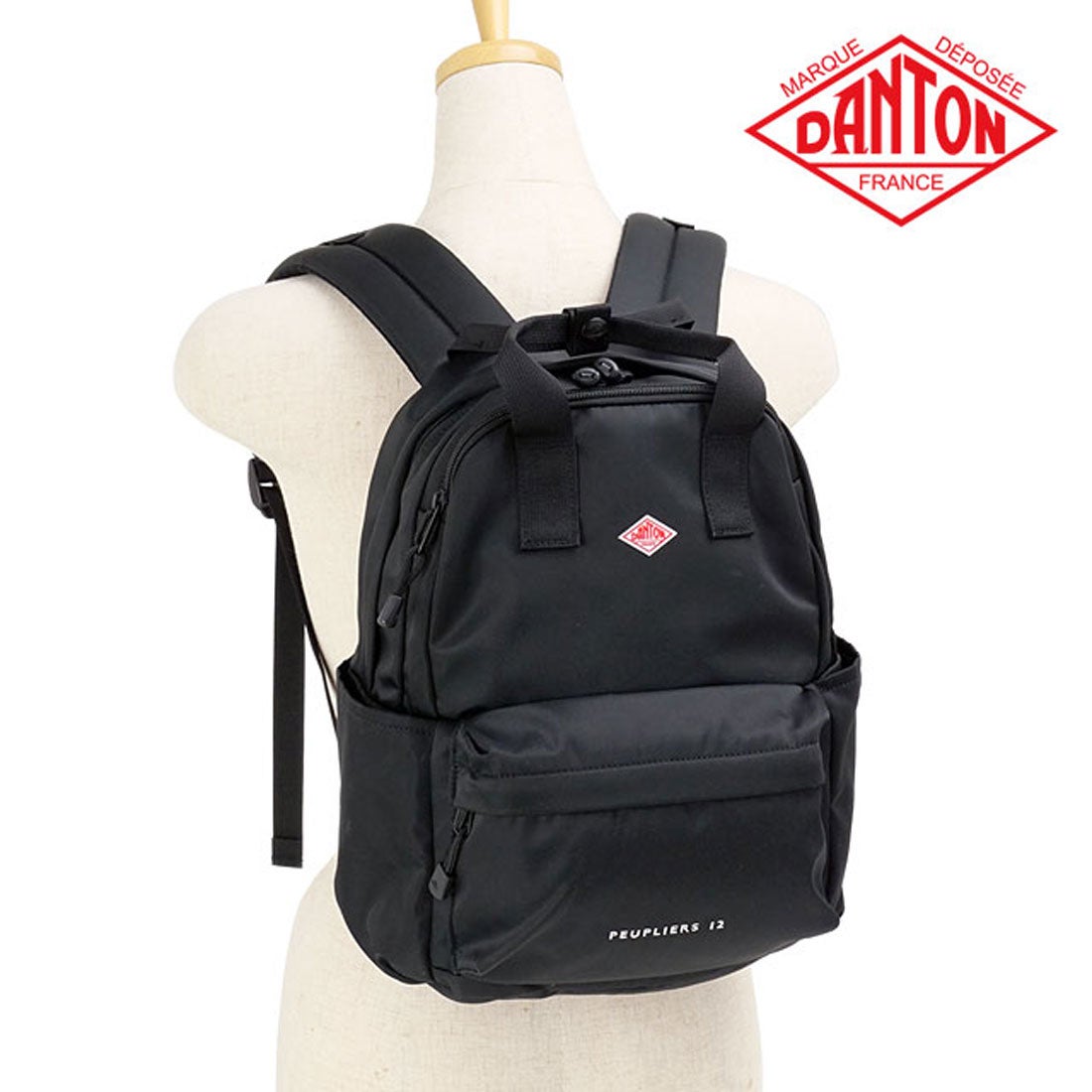ダントン DANTON 12L KIDS' POLYESTER TWILL BACKPACK BLACK（WHITE