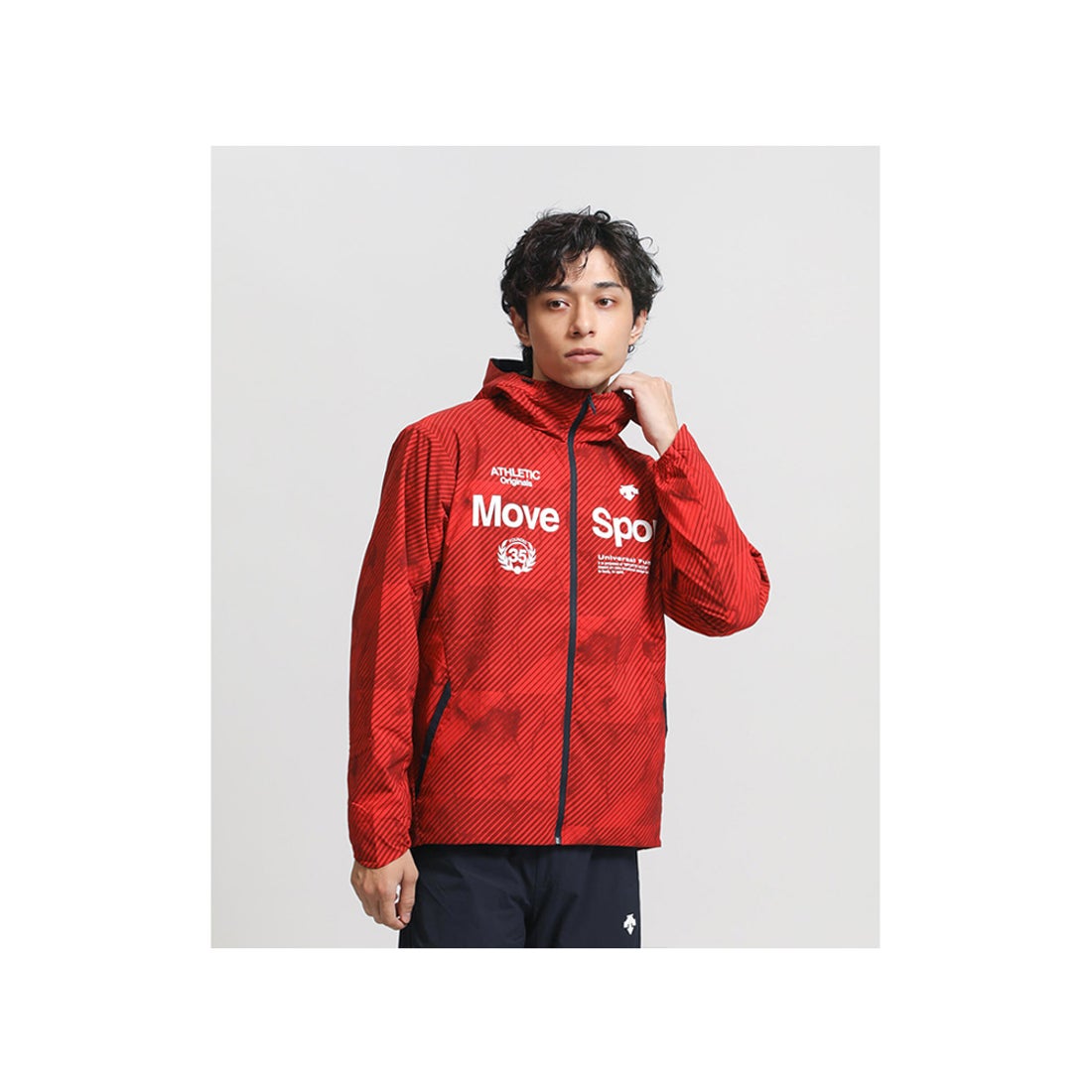 DESCENTE デサント HEATNAVI 総柄グラフィックフーデッドジャケット