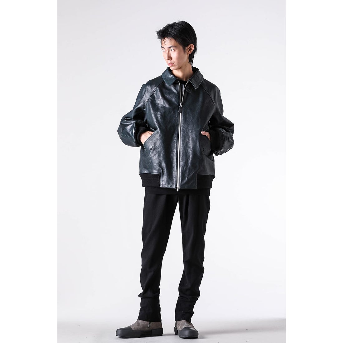 デヴォア DEVOA Leather Jacket Loose Fit （PETOROLIO） -FASCINATE