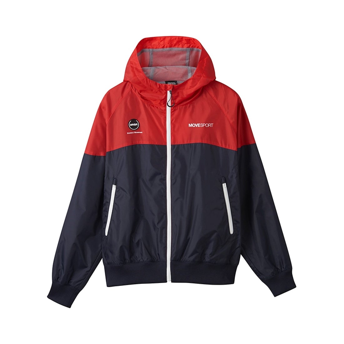 MoveSport 裏メッシュ ウィンドブレーカー バイカラーフルジップ