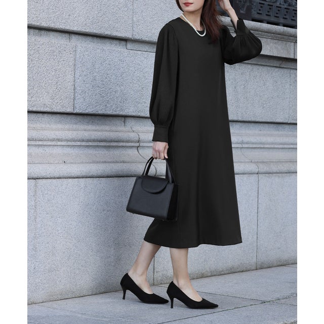 フロリア Flolia ランタンスリーブノーカラージャケット テーパード