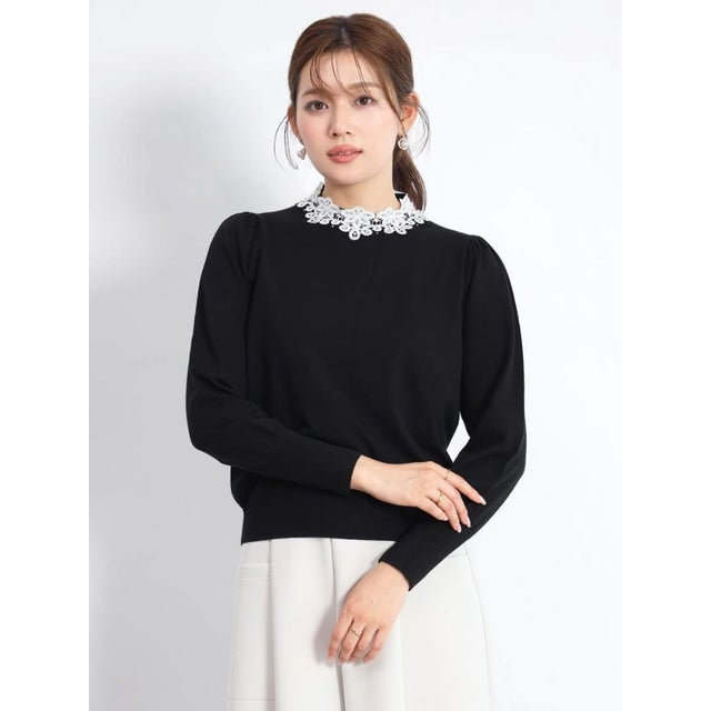 アニュアンス anuans ラクーンミックスオフショルニットプルオーバー