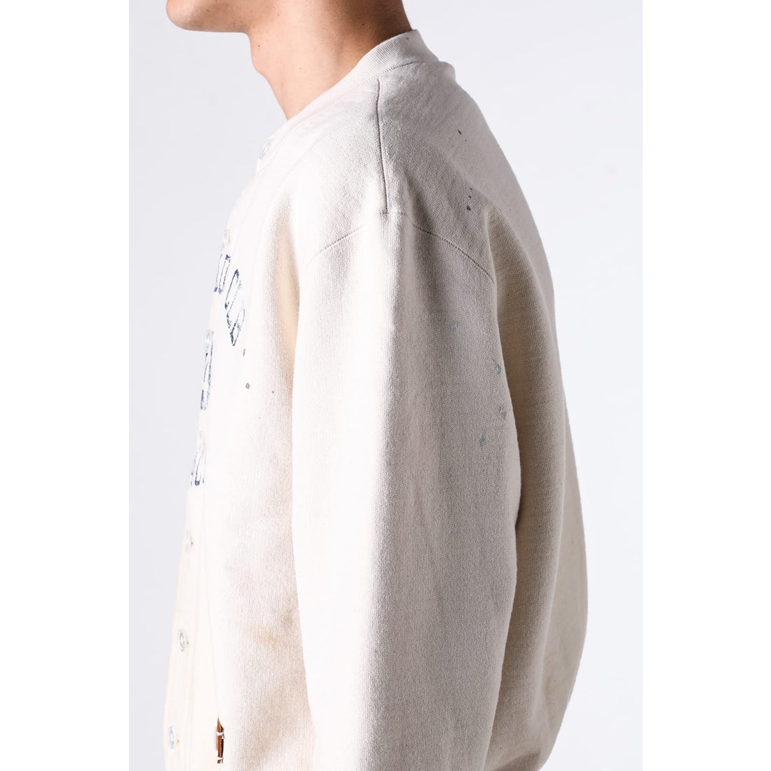 コッキ KHOKI Vintage-effect sweat cardigan （Oatmeal） -FASCINATE