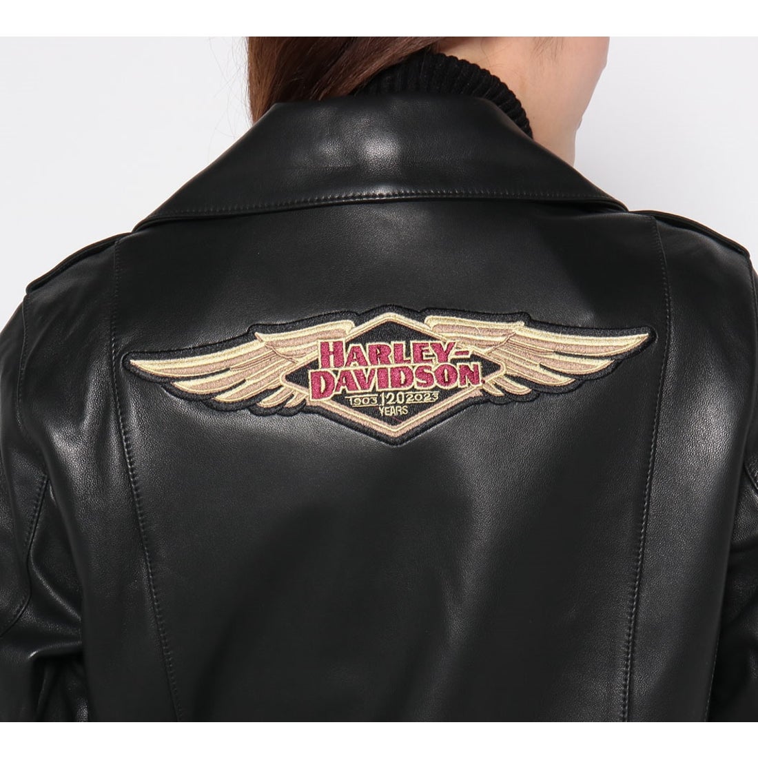 120周年記念Dポケットバイカーレザージャケット -ハーレーダビッドソン