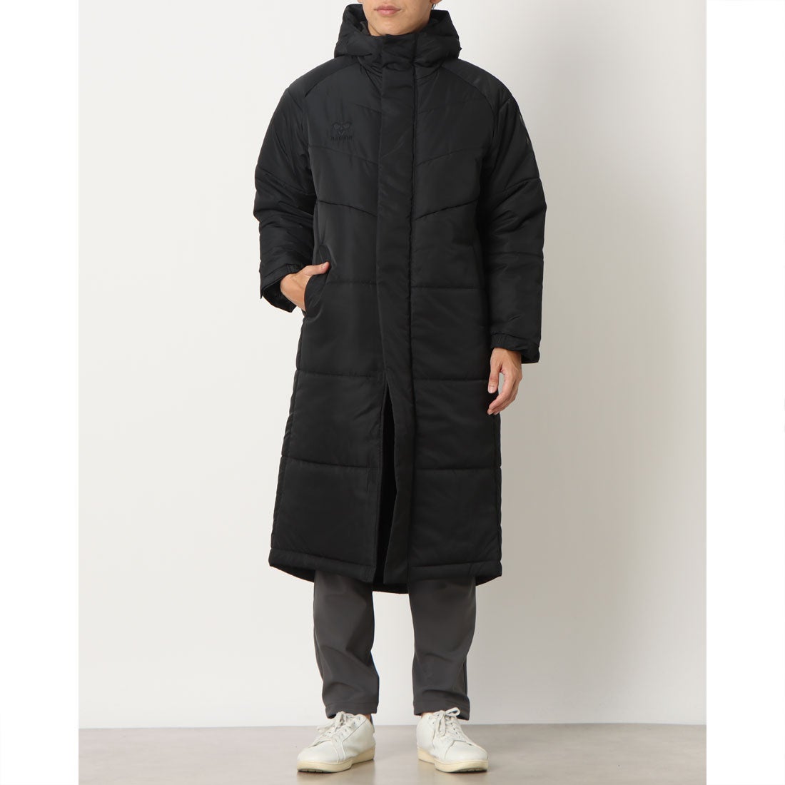 ヒュンメル hummel メンズ ベンチコート パデッドロングコート