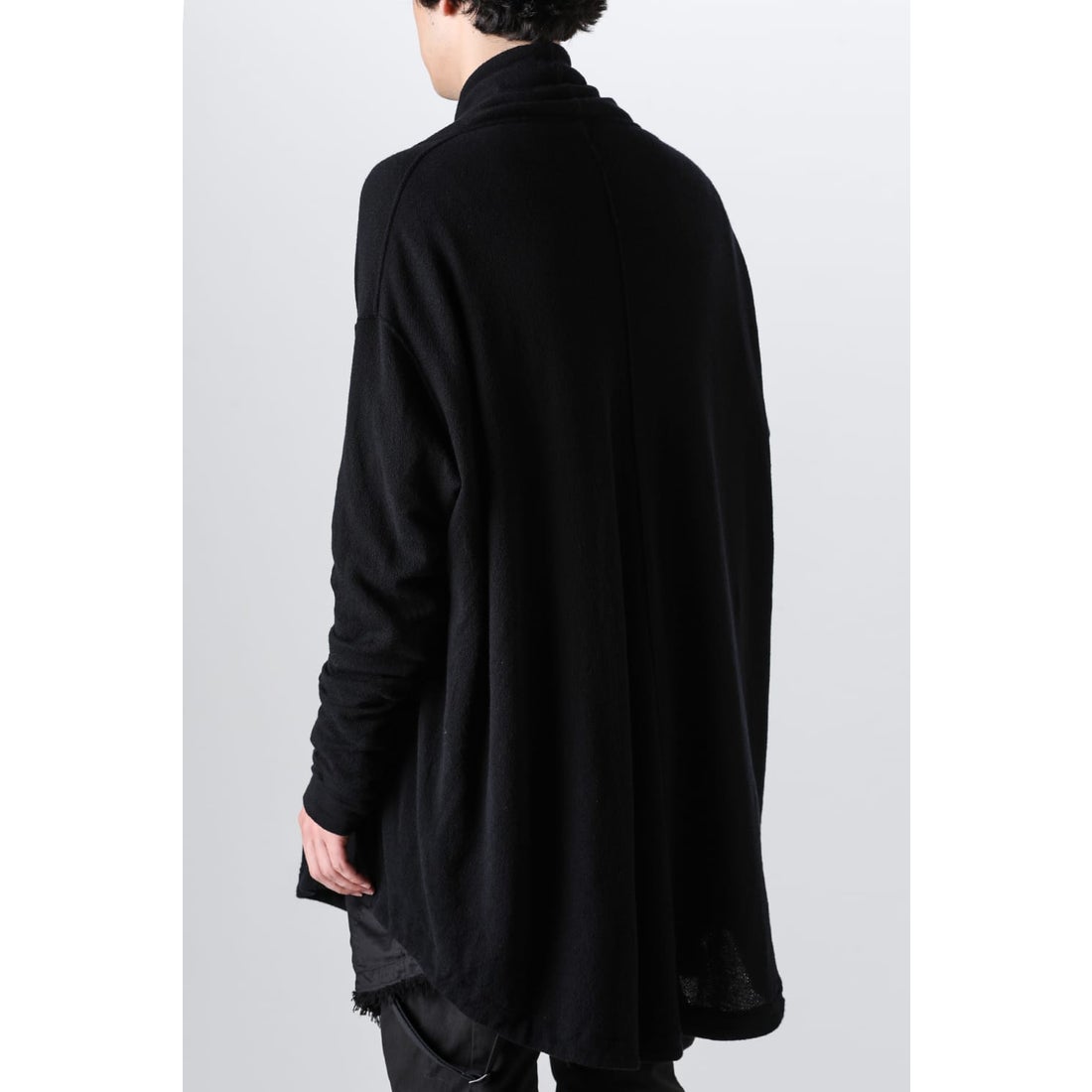 ユリウス JULIUS Wool Smooth Crape Knit Zip Hoodie （Black