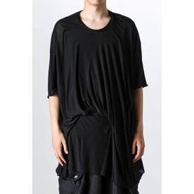 ユリウス JULIUS Cupro Jersey Oversized Short Sleeve T-shirt（BLACK