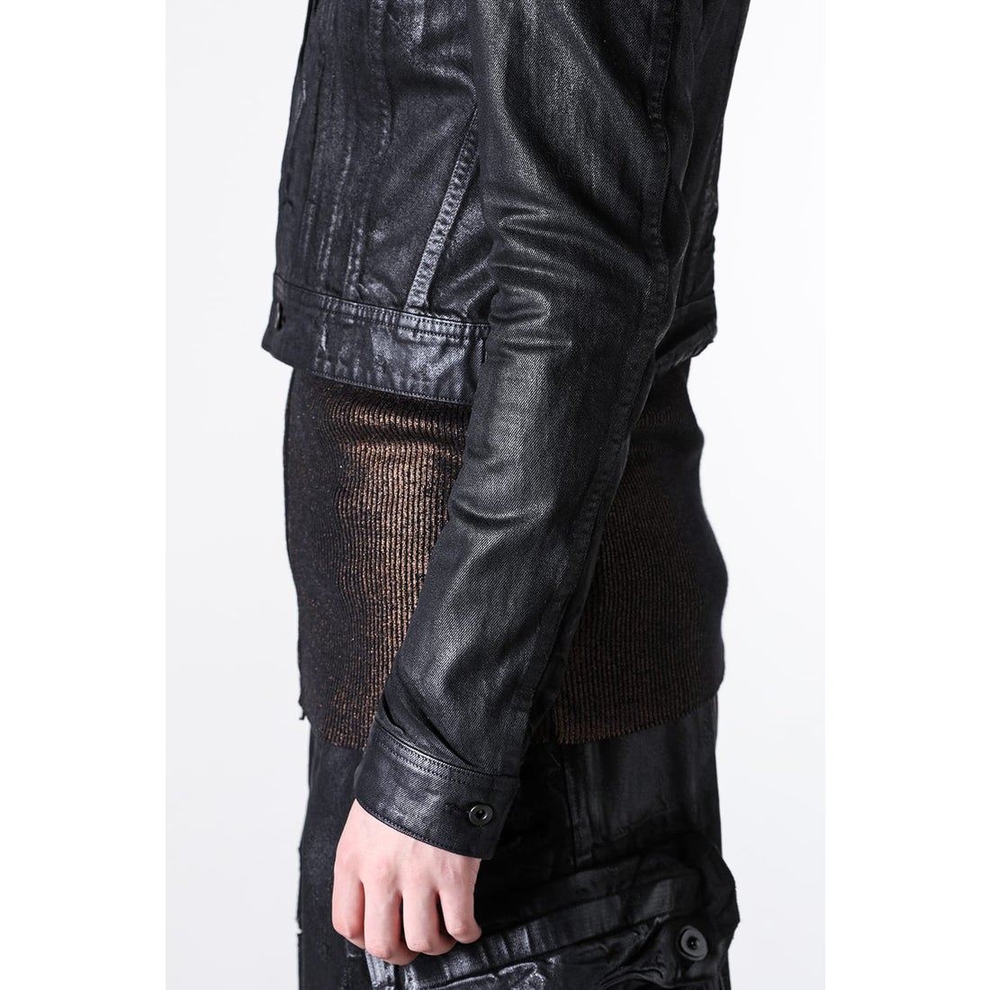 ユリウス JULIUS COATED 10oz DENIM JACKET （BLACK） -デザイナーズ