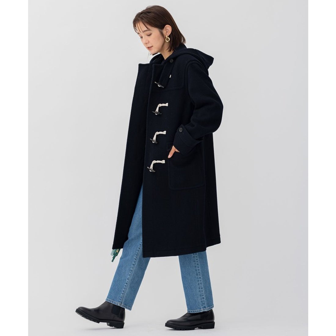 ニジュウサンク チイサイサイズ 23区 S ヘリンボーン ダッフルコート