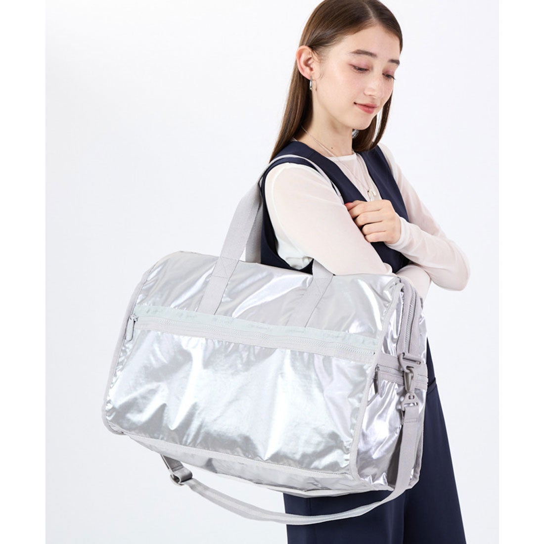 レスポートサック LeSportsac DELUXE LG WEEKENDER （フロストシルバー