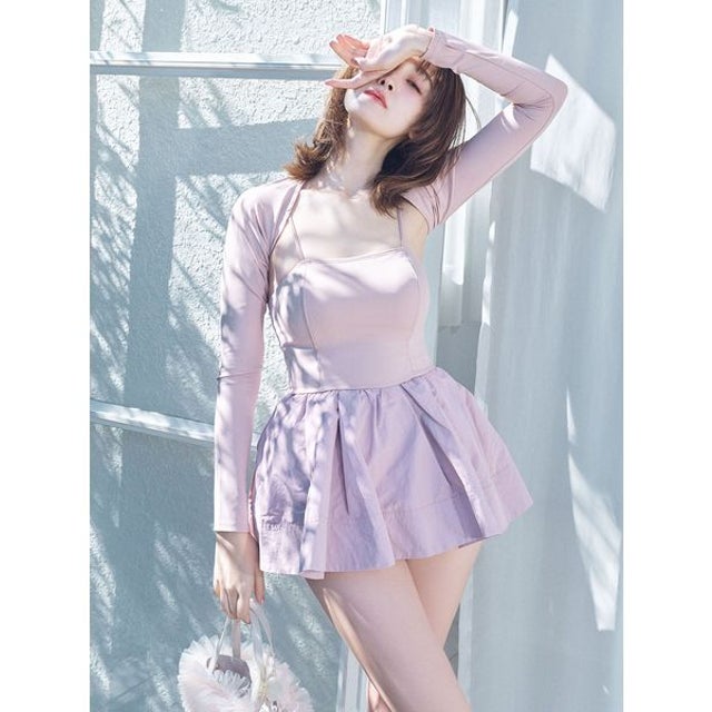 rienda バックオープンチュニックビキニ WHT【返品不可商品