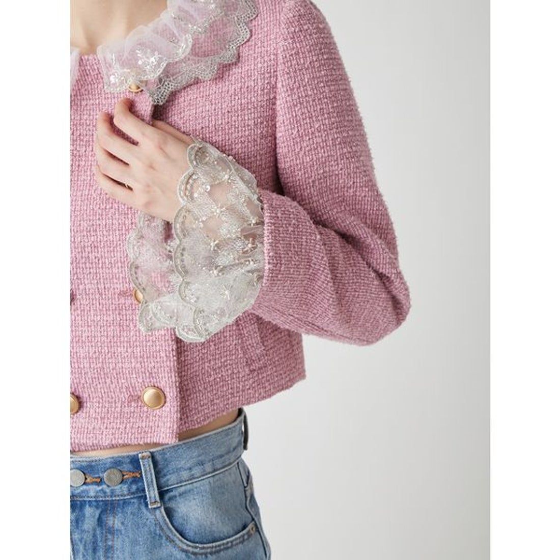 リリーブラウン LILY BROWN [L.B CANDY STOCK]スカラップビジュー