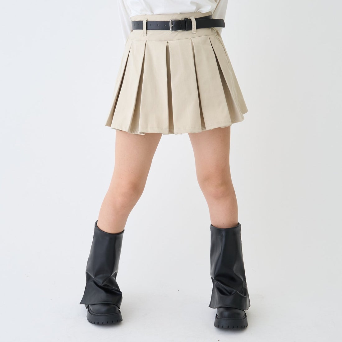 ラブトキシック Lovetoxic 【イージーケア】ベルト付プリーツスカート