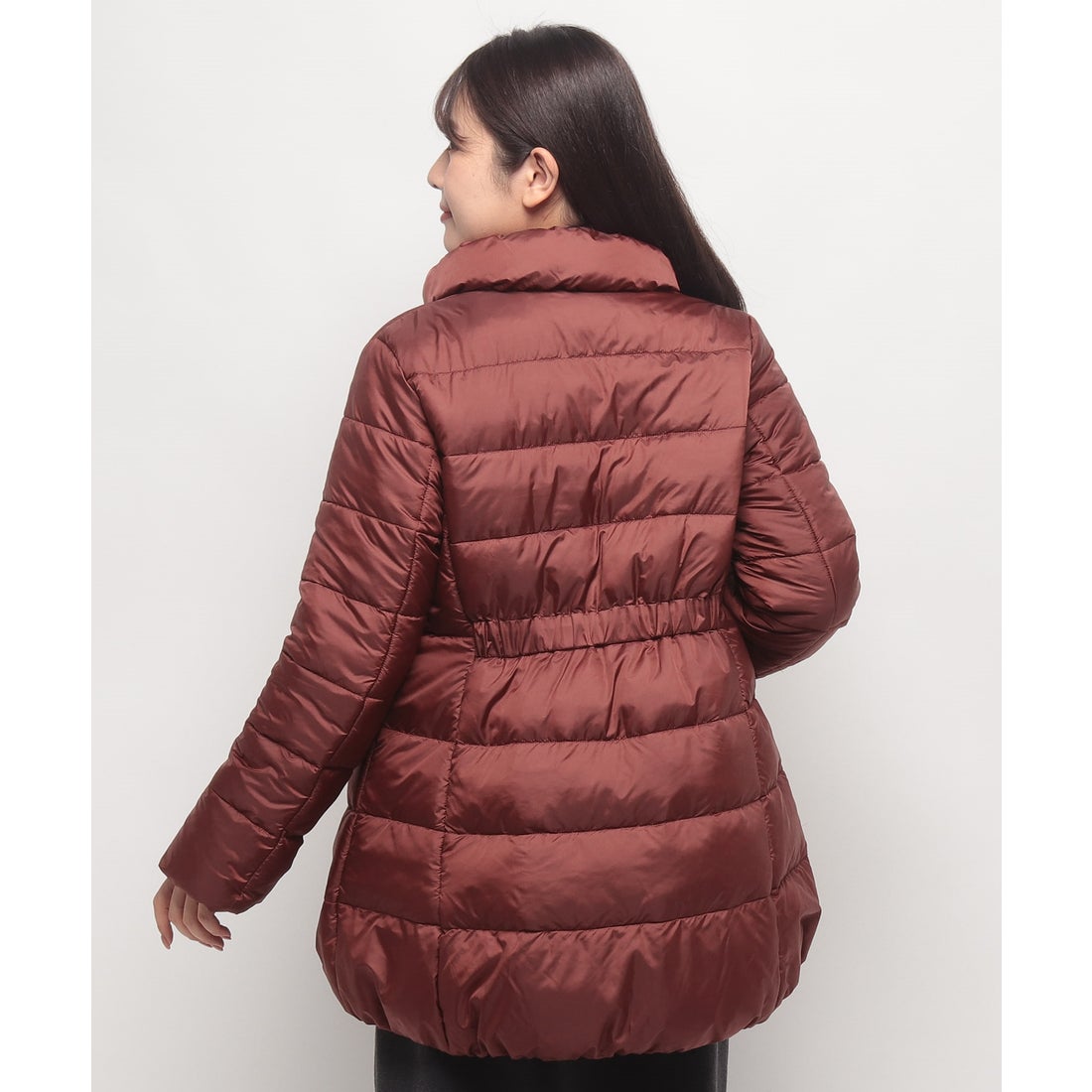 レリアン Leilian 中わたキルティングハーフコート （レッド系