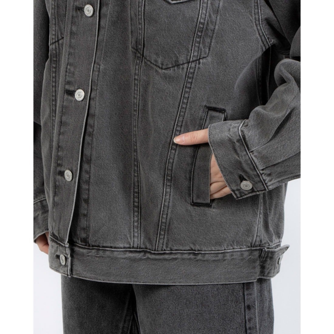 リーバイス LEVI'S XL WOMEN'S トラッカージャケット ブラック WORN IN