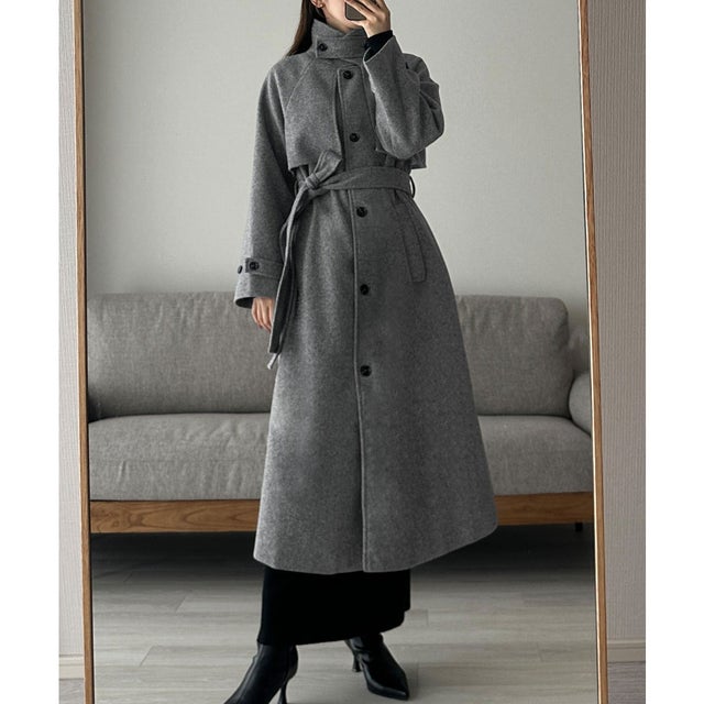 ルエレ Louere Louere 2wayステンカラーロングコート （ダークグレー