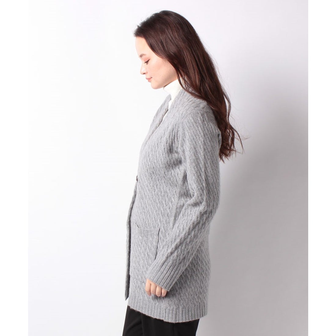 ラピーヌ ブランシュ LAPINE BLANCHE GOBIカシミヤ ケーブル編み