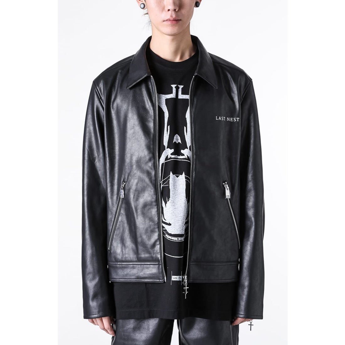 ラストネスト LAST NEST Leather Swing Top （Black） -FASCINATE