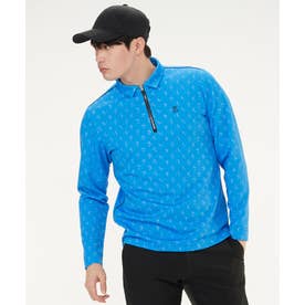LANVIN SPORT ハーフジップロゴプリント長袖シャツ【吸汗速乾/蓄熱保温