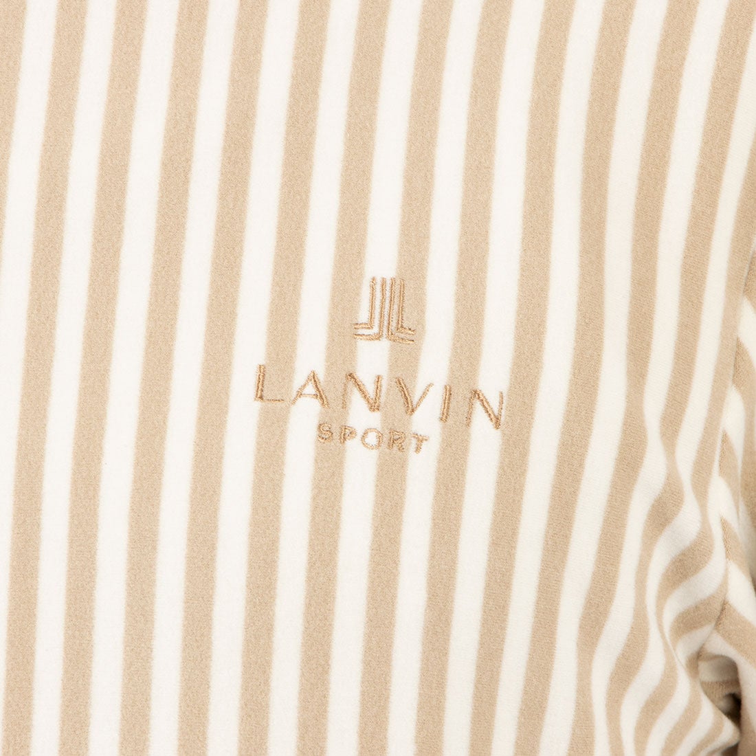 LANVIN SPORT ストライプ柄タートルネック長袖シャツ【ストレッチ