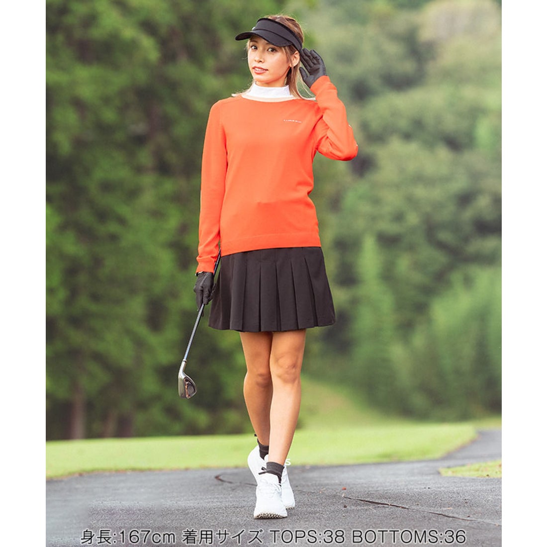 LANVIN SPORT フロントプリーツスカート(43cm丈)【アウトレット