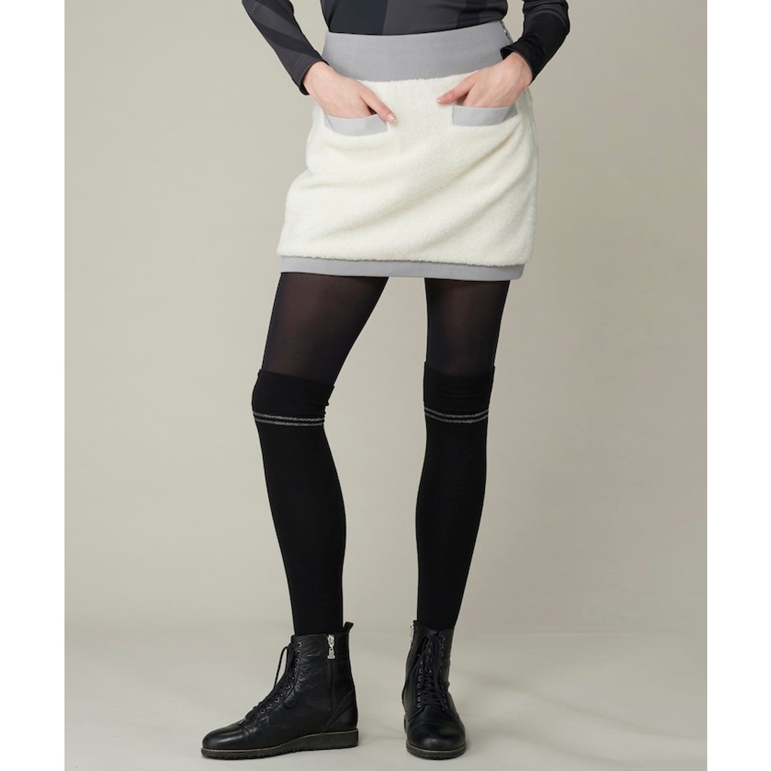 LANVIN SPORT ボアスカート（総丈42.5cm）【蓄熱保温裏地付き