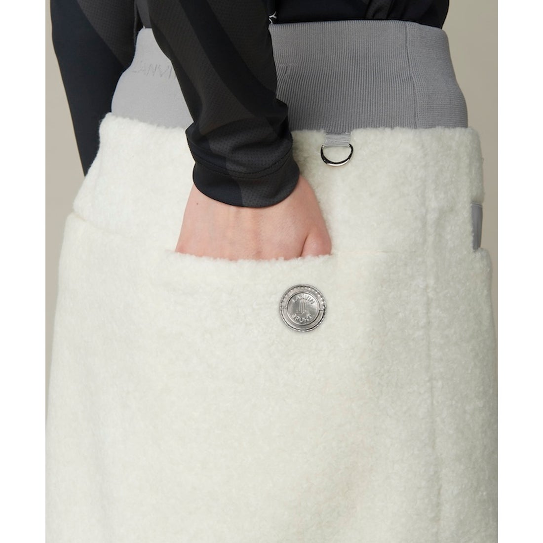 LANVIN SPORT ボアスカート（総丈42.5cm）【蓄熱保温裏地付き