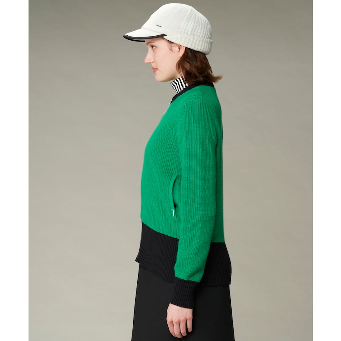 LANVIN SPORT フルオープンニットブルゾン【蓄熱保温裏地付き