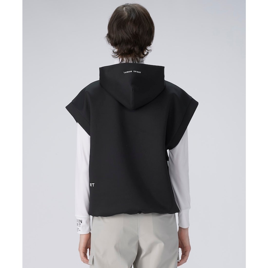 ランバン スポール LANVIN SPORT ドロップショルダーフーディベスト