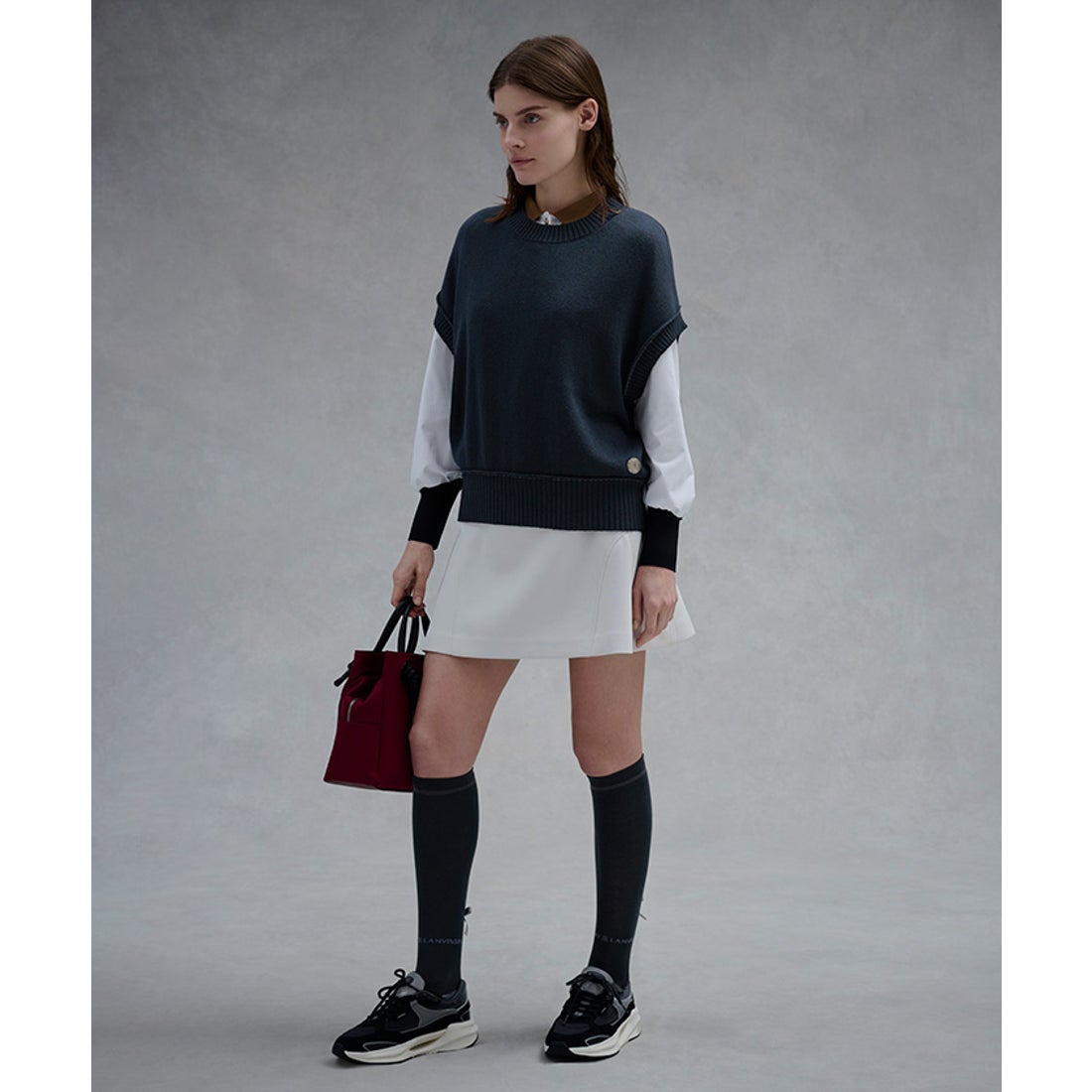 ランバン スポール LANVIN SPORT ダンボールニットAラインスカート【UV