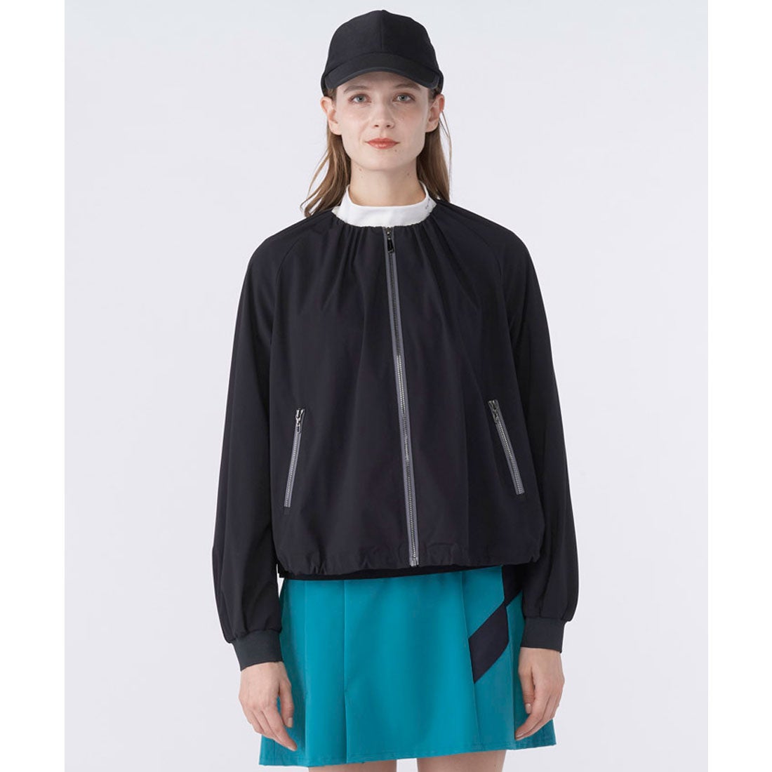 ランバン スポール LANVIN SPORT ギャザーデザインブルゾン【はっ水