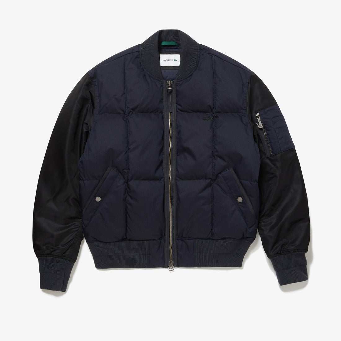 ラコステ LACOSTE 撥水性ツートーンキルティングボンバージャケット