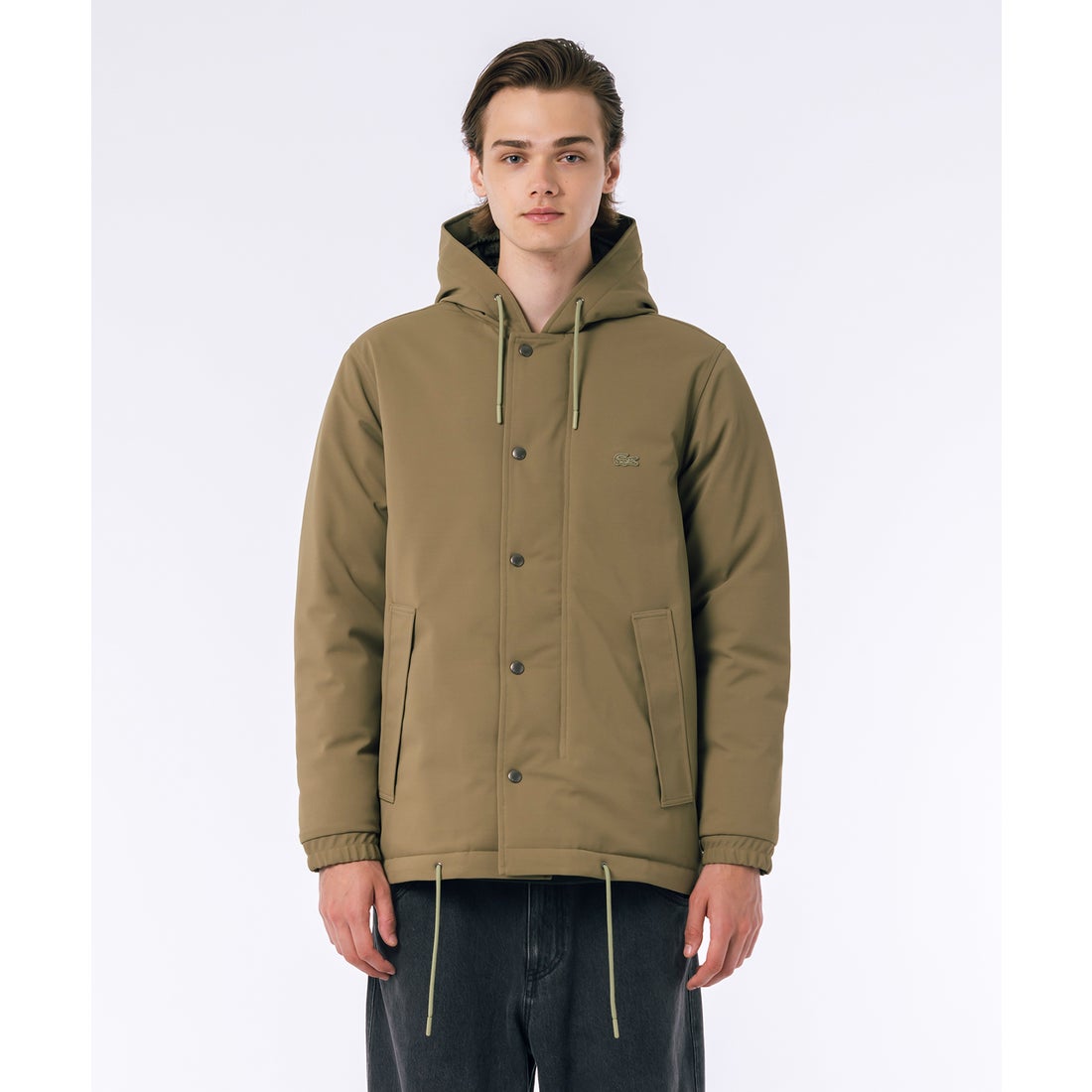 ラコステ LACOSTE 耐水透湿ダウンジャケット（カーキ） - ファッション