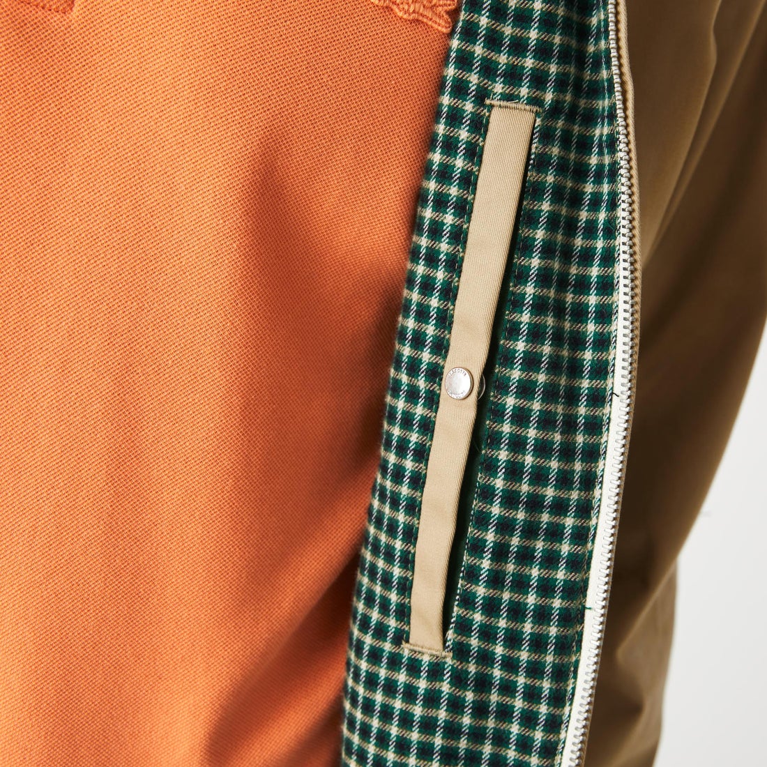 ラコステ LACOSTE 裏チェック耐水ハリントンジャケット （ネイビー