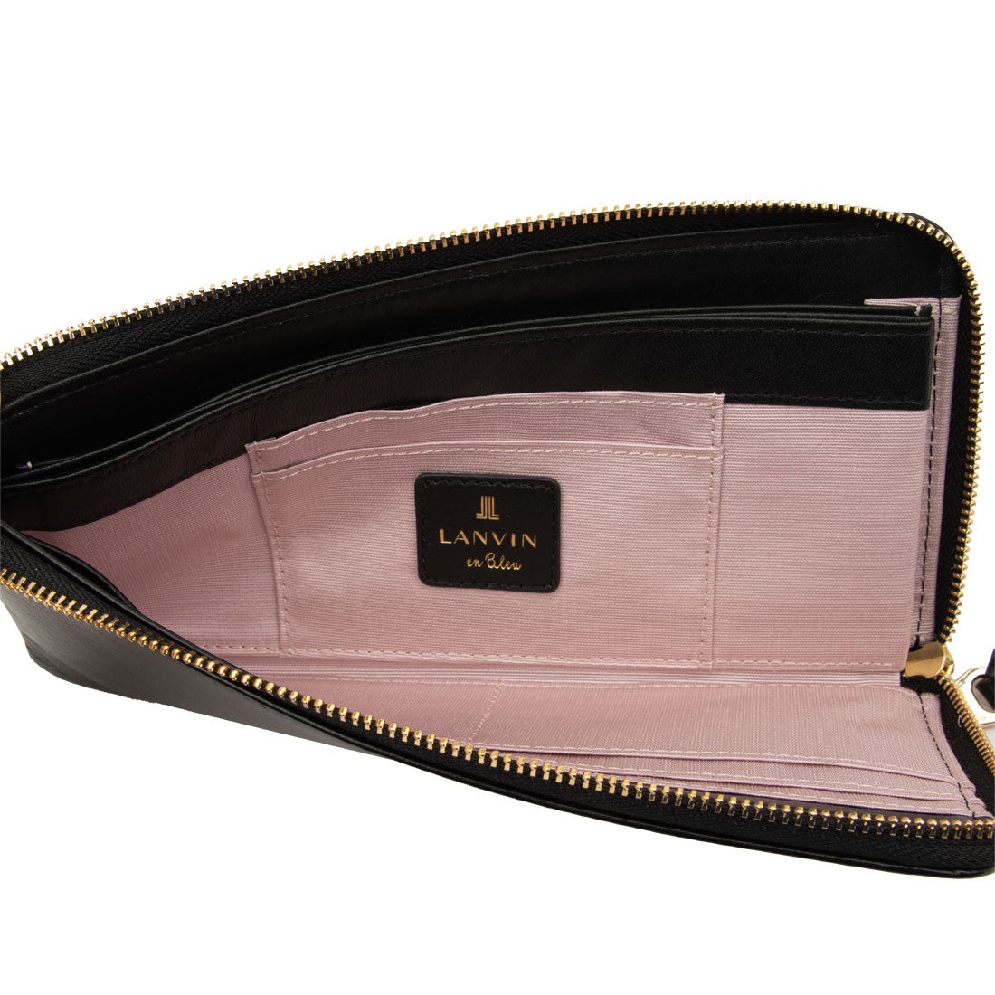ランバン オン ブルー LANVIN en Bleu ペアル 薄マチLファスナー長財布