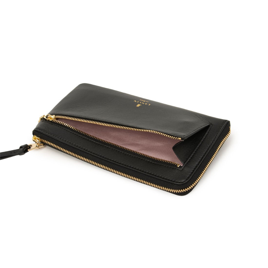 ランバン オン ブルー LANVIN en Bleu ペアル 薄マチLファスナー長財布