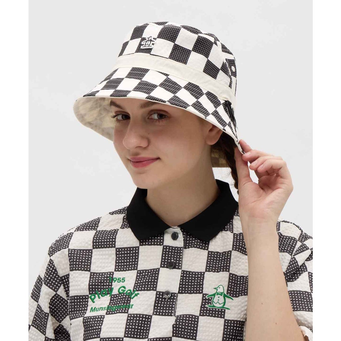 マンシングウェア MUNSINGWEAR リバーシブルバケットハット -デサント