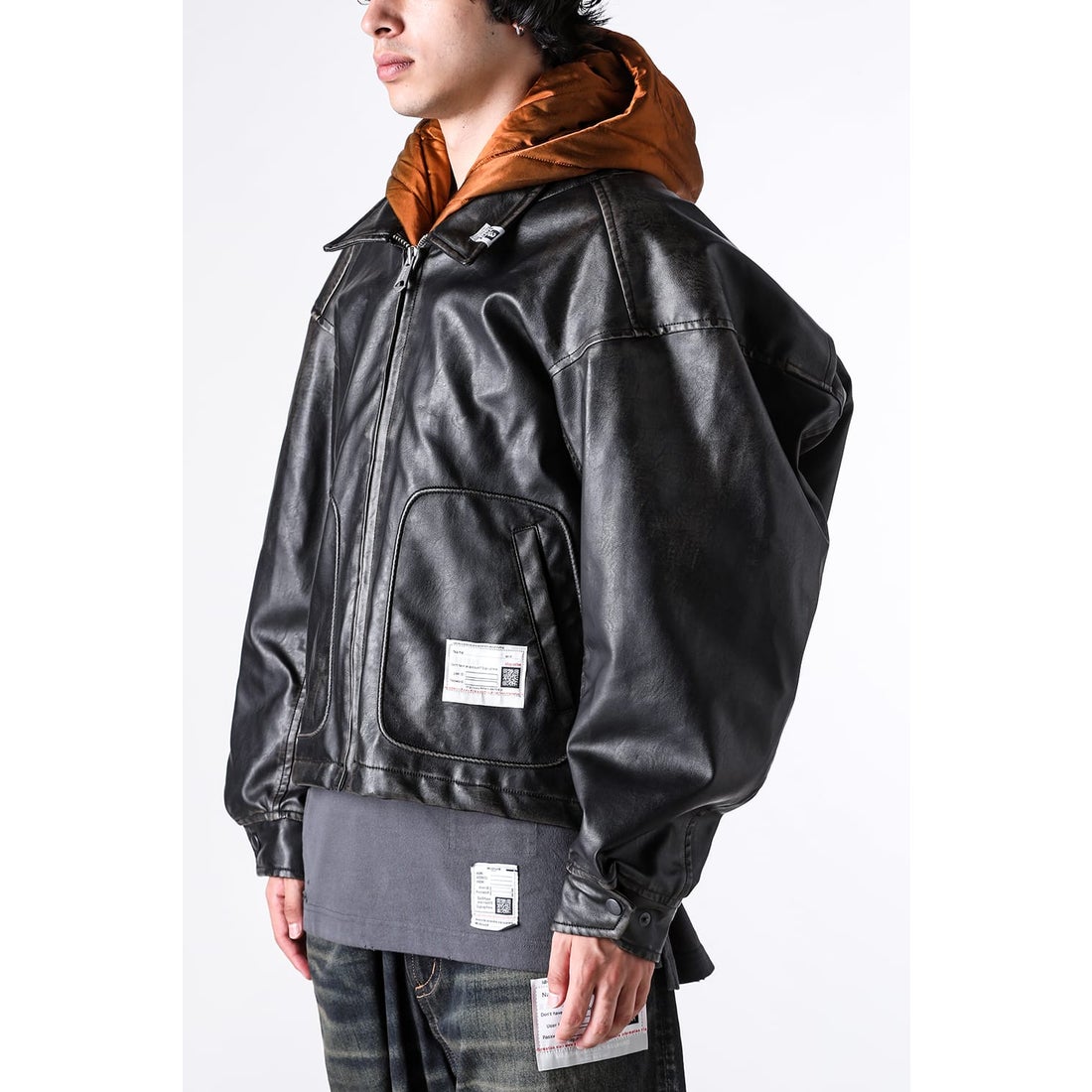 メゾン ミハラヤスヒロ Maison MIHARA YASUHIRO Hooded Vegan Leather