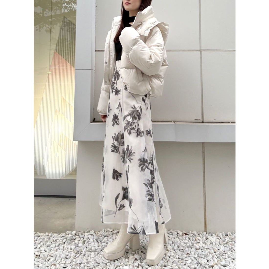 マーキュリーデュオ MERCURYDUO 2WAYフード付アライドショートダウン