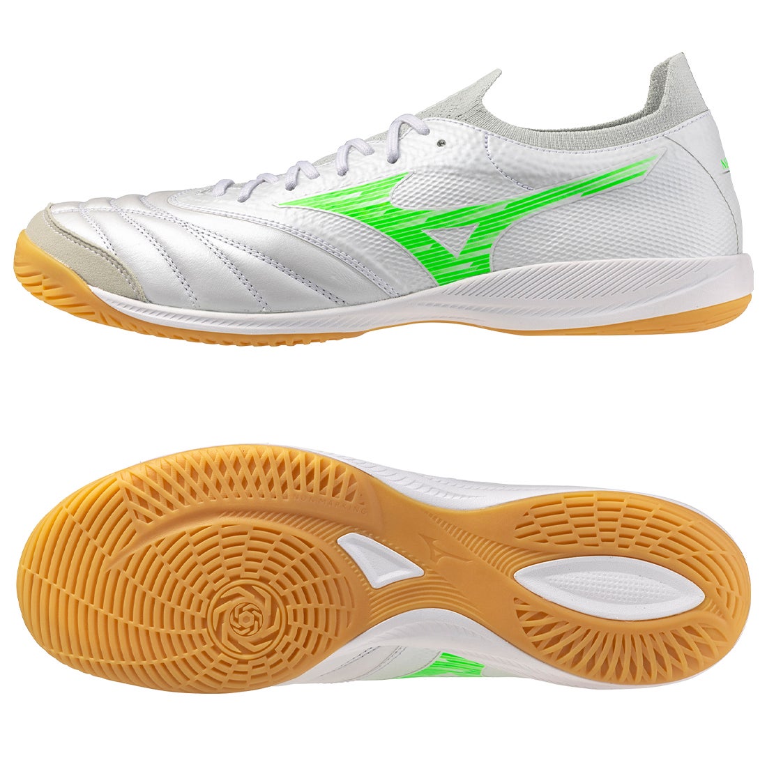 MIZUNO ミズノ モレリア NEO SALA β JAPAN IN(ホワイト×グリーン