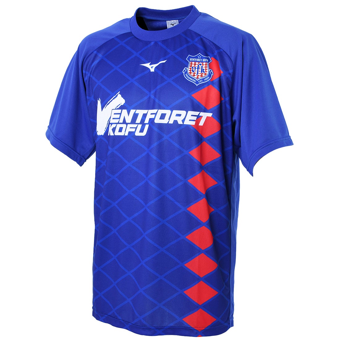 MIZUNO ヴァンフォーレ甲府 2019 クラブシャツ 半袖(ブルー×レッド