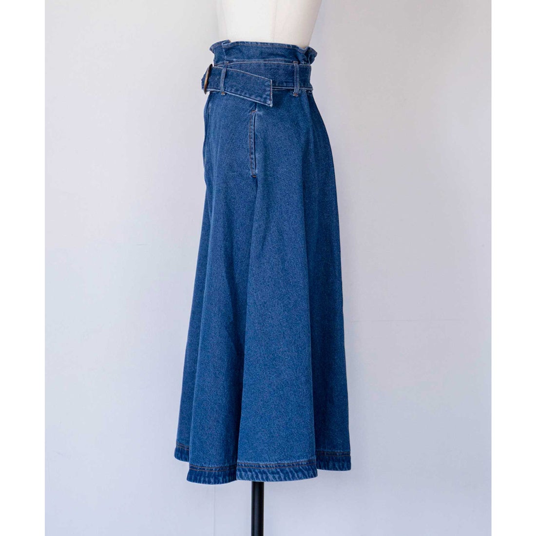 ノエラ NOELA デニムフレアスカート （インディゴブルー