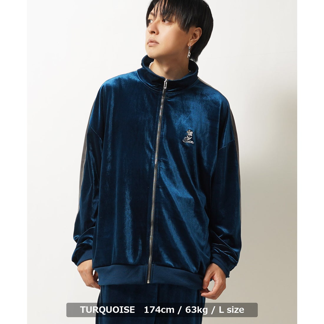 ワンフォークロージング 1111clothing ◇ベロア トラックジャケット