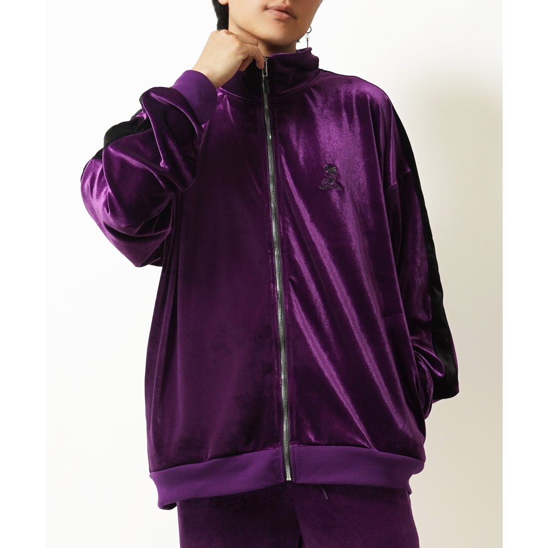 ワンフォークロージング 1111clothing ◇ベロア トラックジャケット